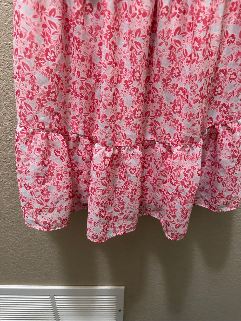 BCBGMaxAzria Pink Floral V-Neck Smocked Waist Mini Dress - Picture 5 of 6